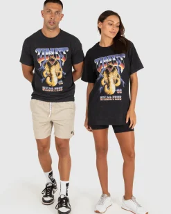 Unit Clothing UNISEX TEES - RUMBLE VINTAGE BLACK Fashion