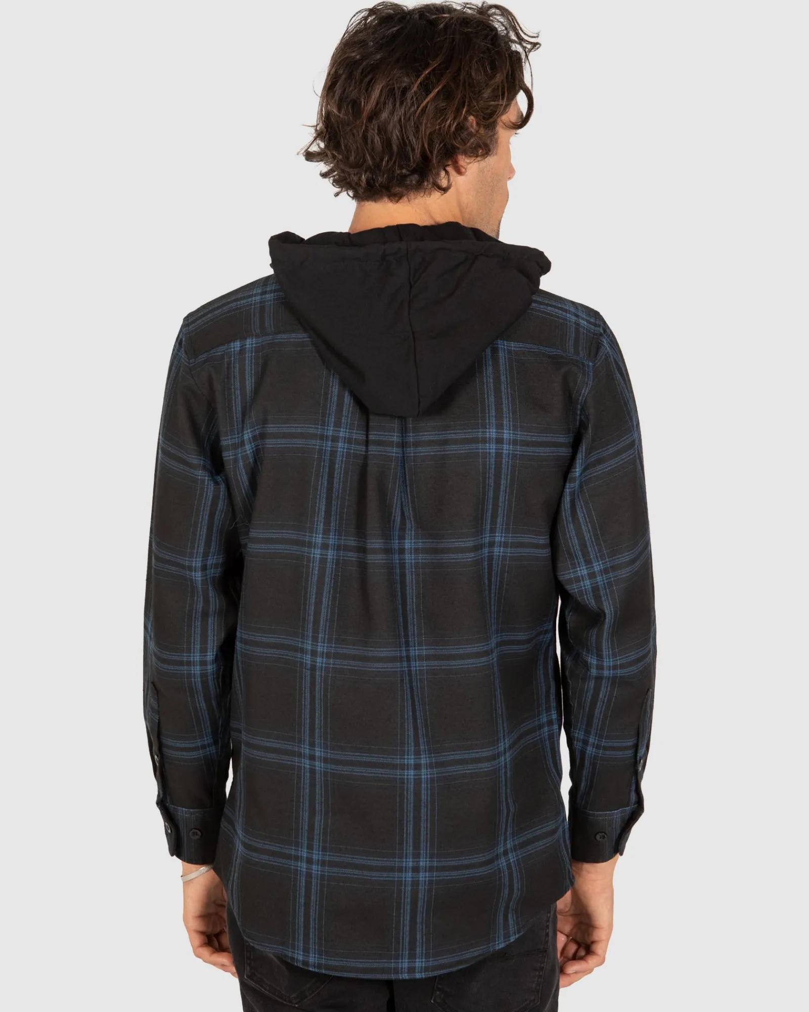Unit Clothing UNIT Chester Mens Hooded Flannel Shirt Best Sale