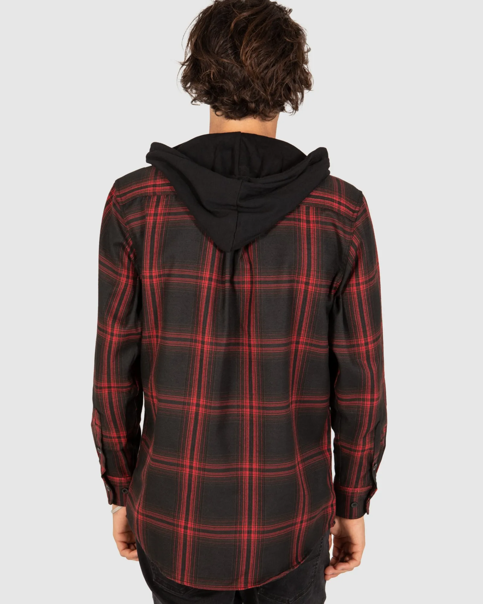 Unit Clothing UNIT Chester Mens Hooded Flannel Shirt Best Sale