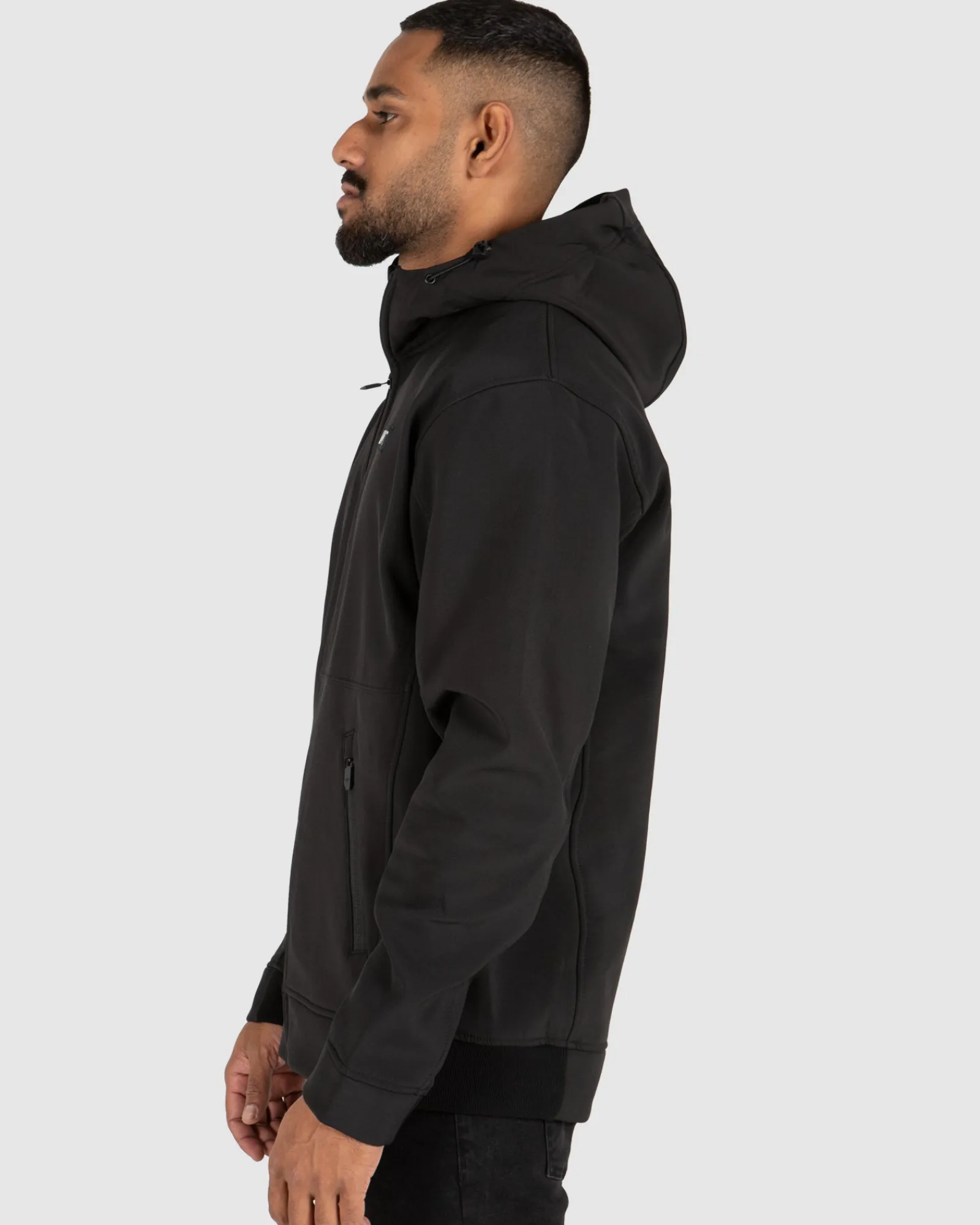 Unit Clothing UNIT Decade Hooded Jacket (Soft Shell) BLACK Fashion