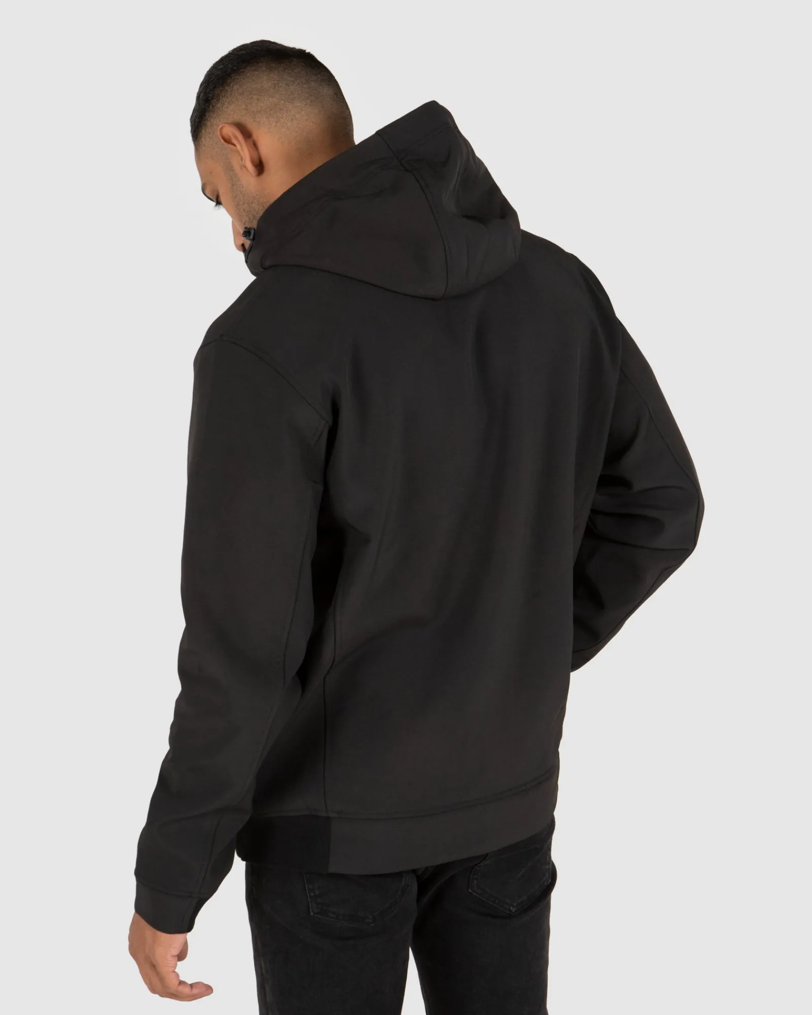 Unit Clothing UNIT Decade Hooded Jacket (Soft Shell) BLACK Fashion