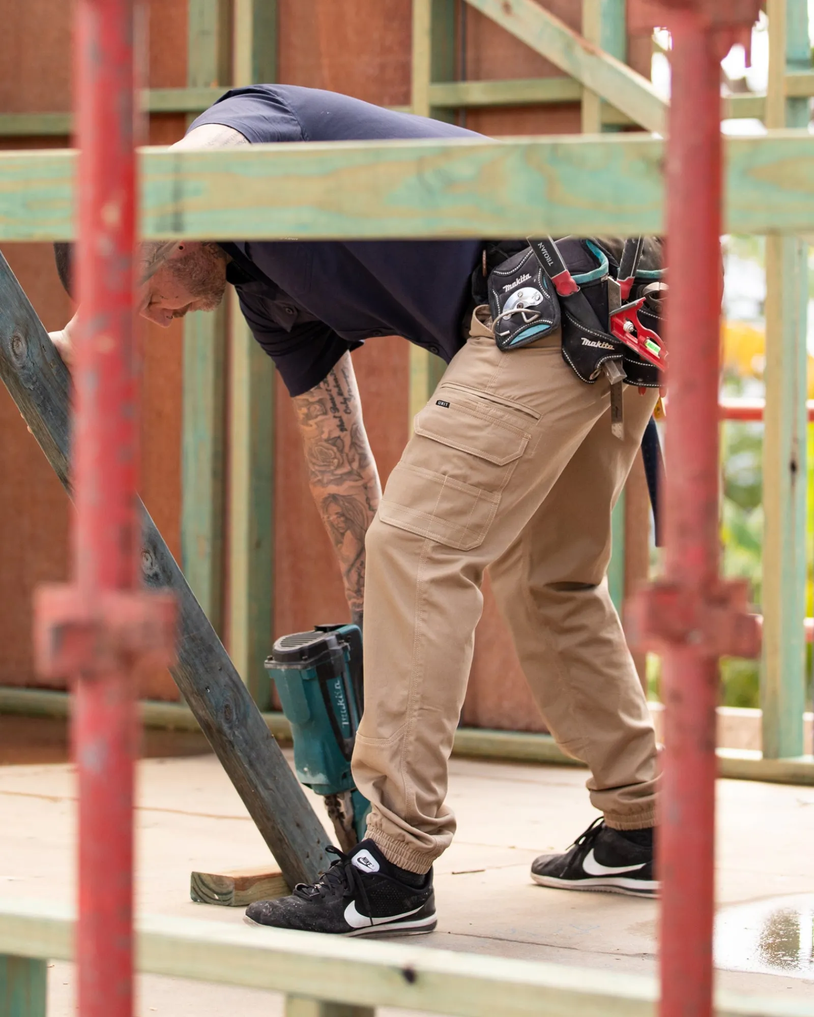 Unit Clothing UNIT Demolition Cargo Cuffed Work Pants Cheap