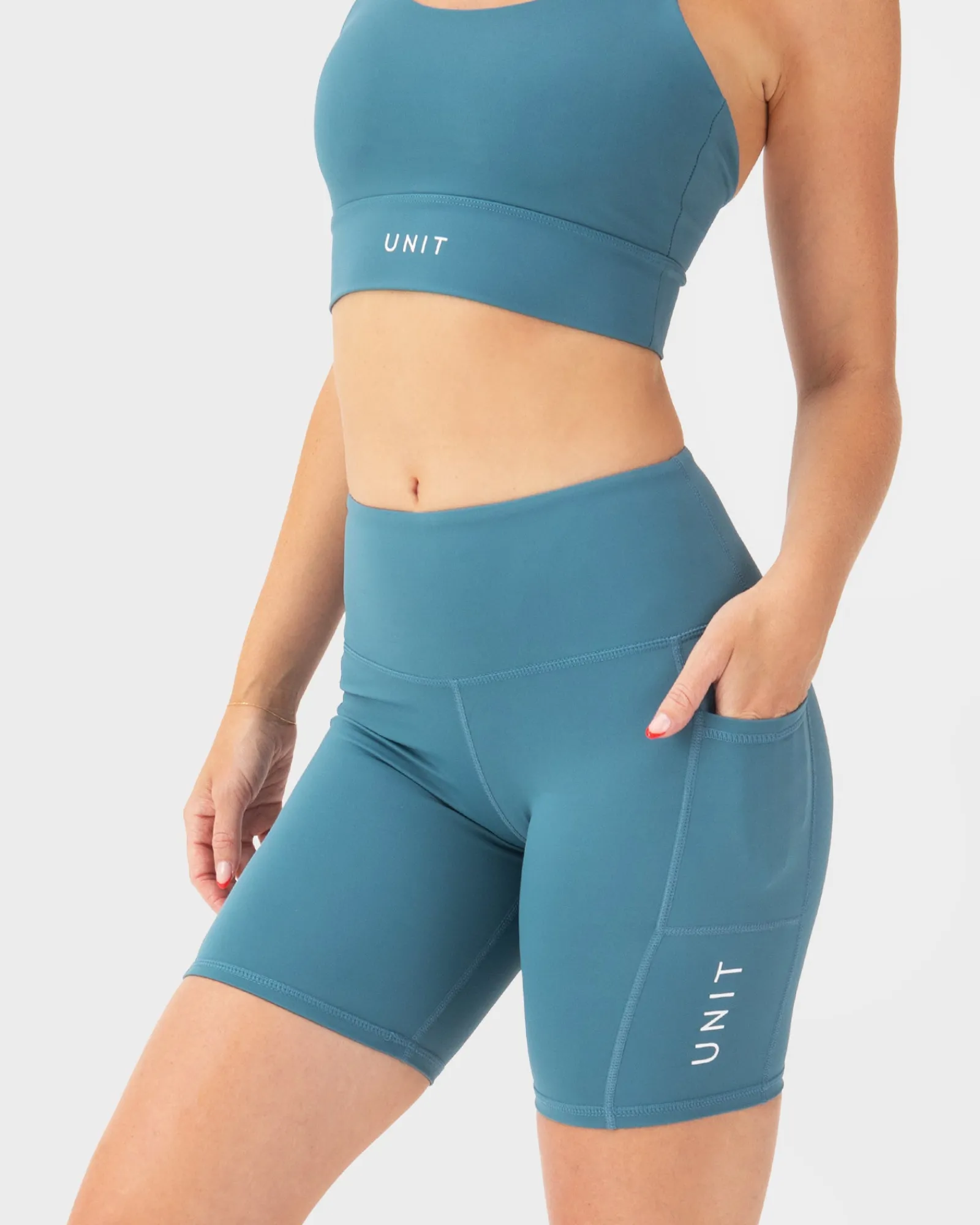 Unit Clothing UNIT Energy Ladies 18.5" Shorts JADE BLUE Hot
