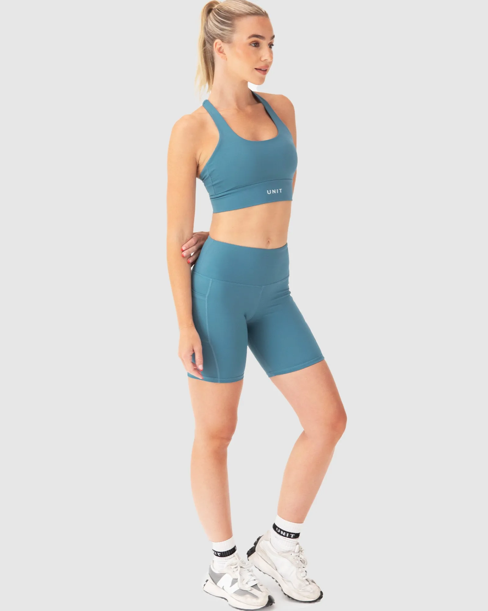 Unit Clothing UNIT Energy Ladies 18.5" Shorts JADE BLUE Hot