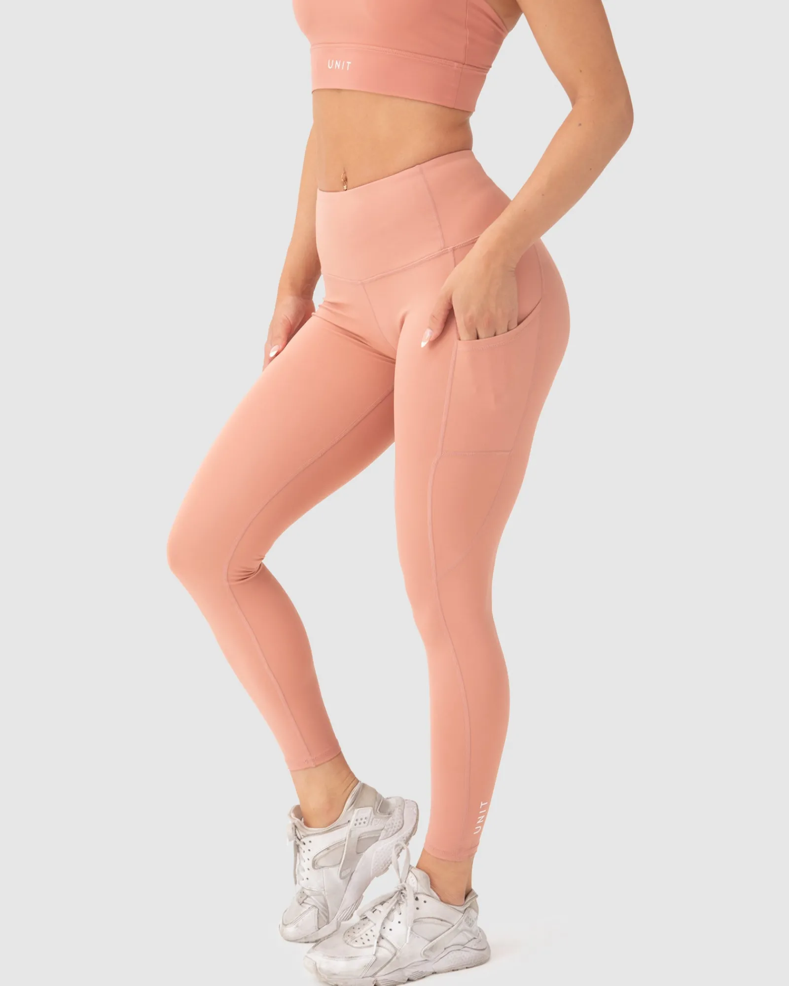 Unit Clothing UNIT Energy Ladies Active Leggings DUSTY ROSE Best