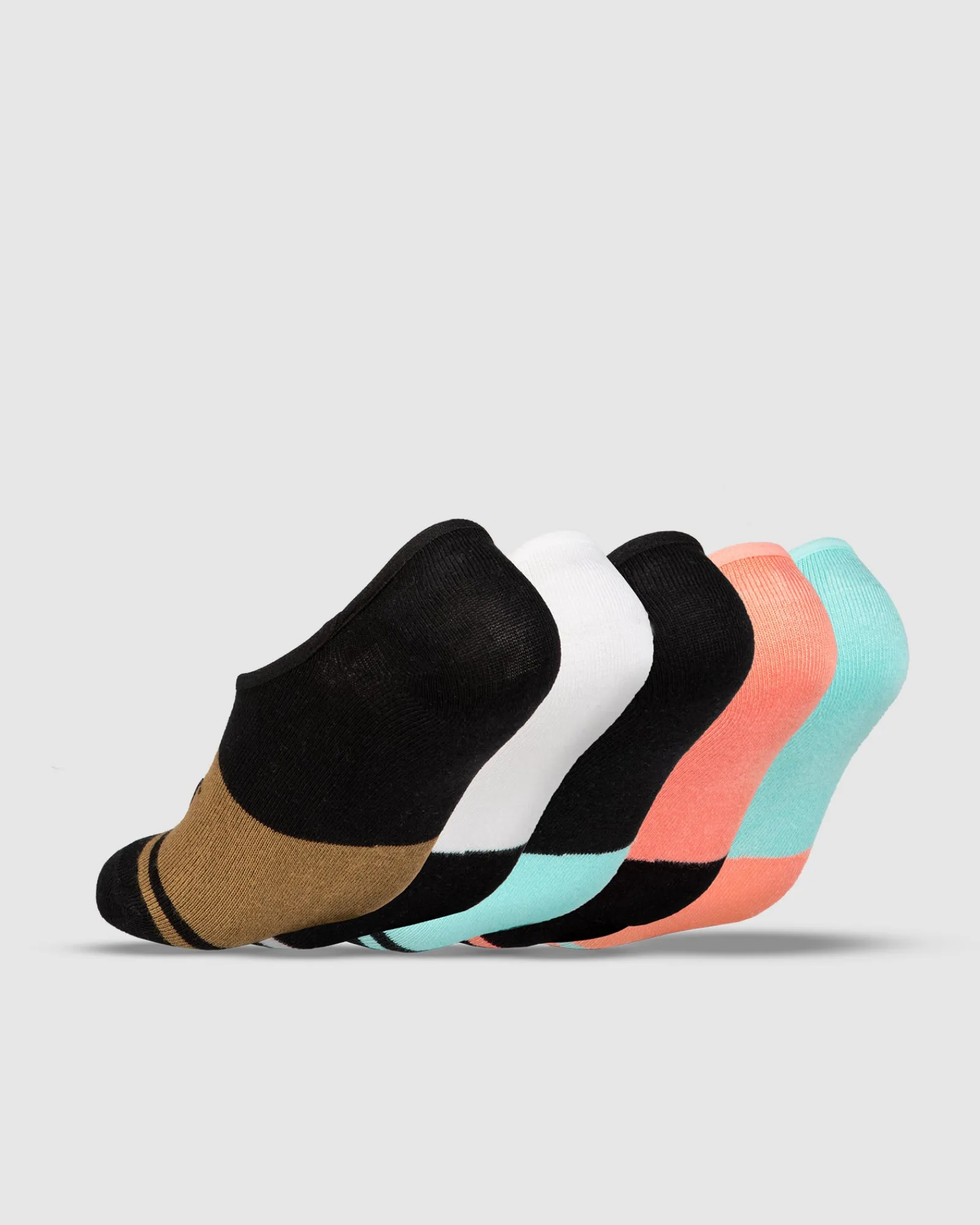 Unit Clothing UNIT Equip Invisible Bamboo Socks - 5 Pack MULTI New