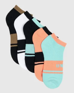 Unit Clothing UNIT Equip No Show Bamboo Socks - 5 Pack MULTI Shop