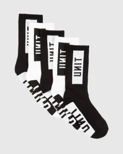 Unit Clothing UNIT Fixed Youth Bamboo Socks Hilux 5 Pack MULTI Flash Sale