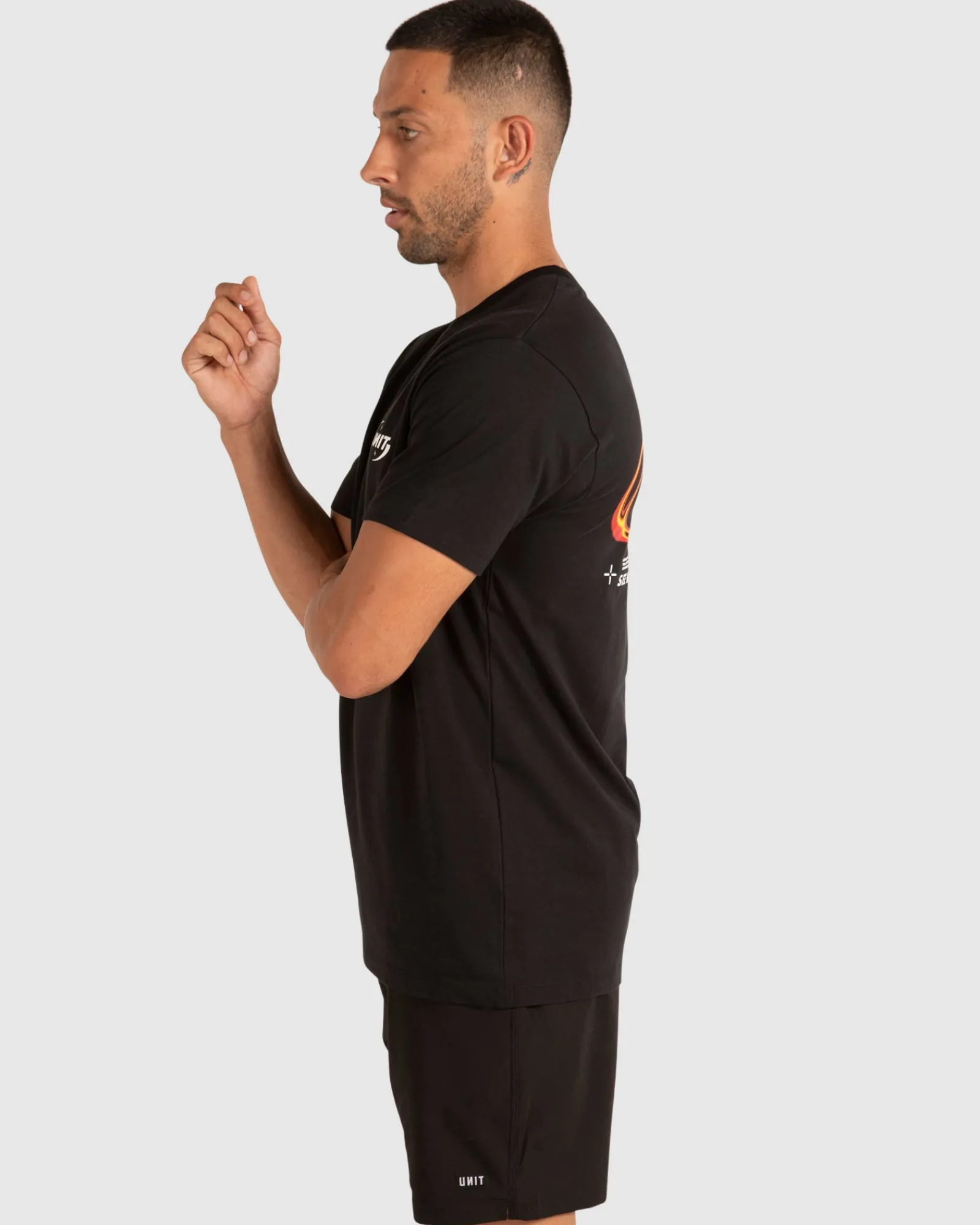 Unit Clothing UNIT Flare Mens T-Shirt BLACK Cheap