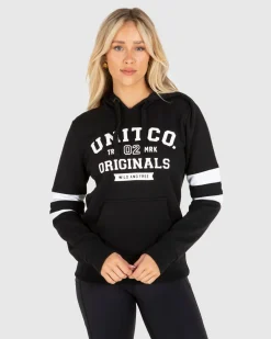 Unit Clothing UNIT Ladies College Pullover Hoodie BLACK Best Sale