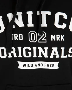 Unit Clothing UNIT Ladies College Pullover Hoodie BLACK Best Sale