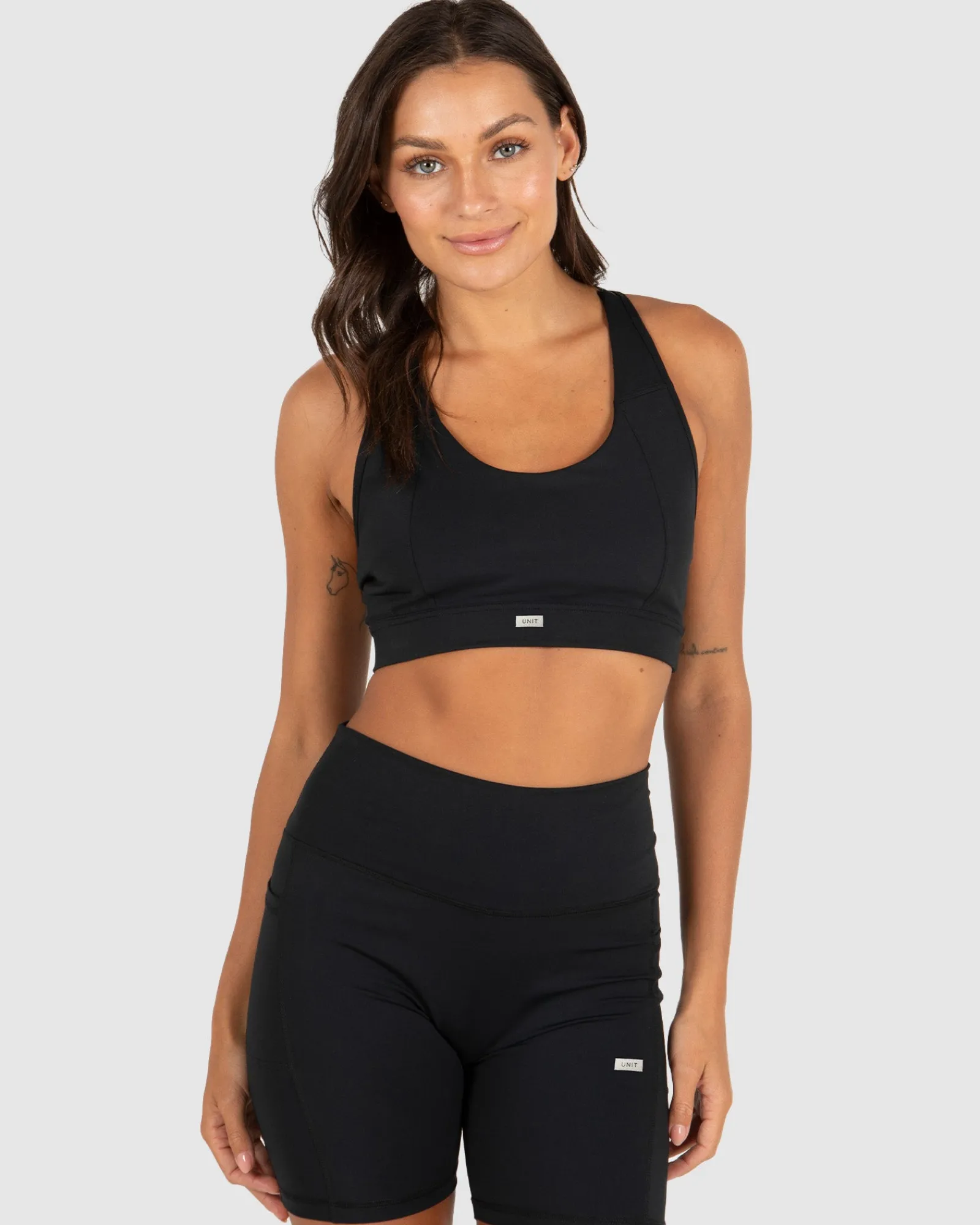 Unit Clothing UNIT Ladies Glide Tight Fit Padded Sport Bra New