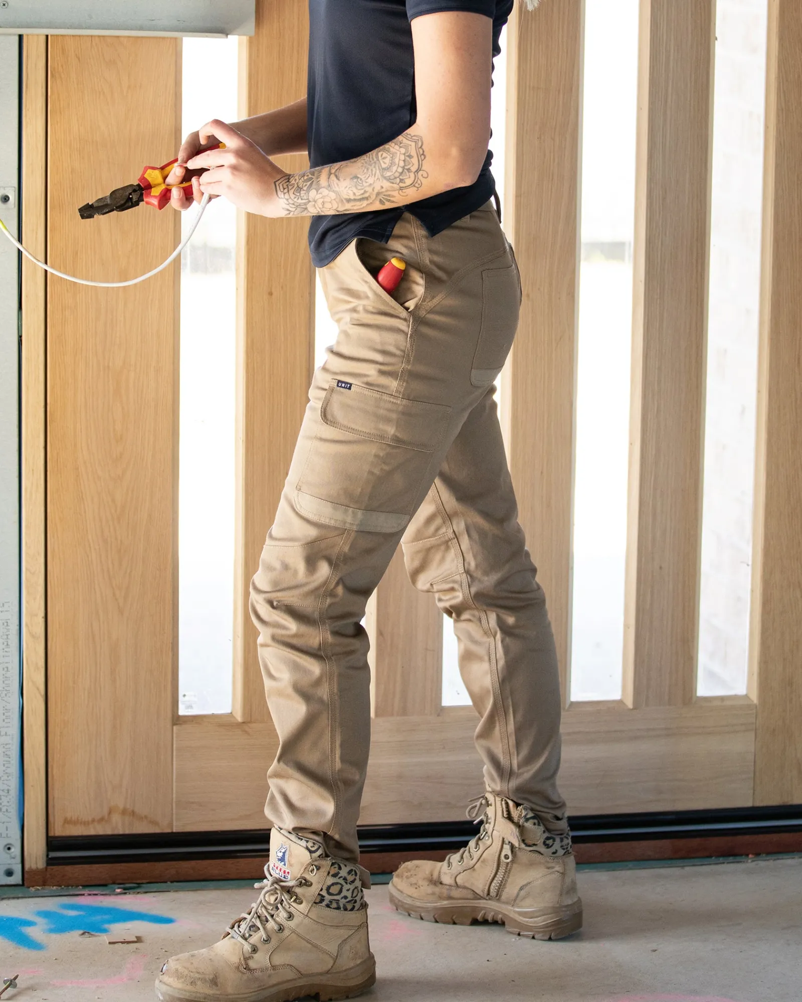 Unit Clothing UNIT Ladies Workwear Staple Cargo Pants Cheap