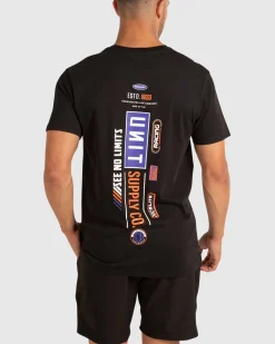 Unit Clothing UNIT Last Lap Mens T-Shirt BLACK Hot