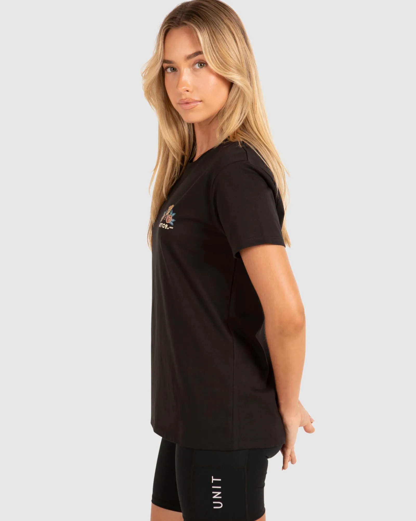 Unit Clothing UNIT Luck Ladies T-Shirt BLACK Clearance