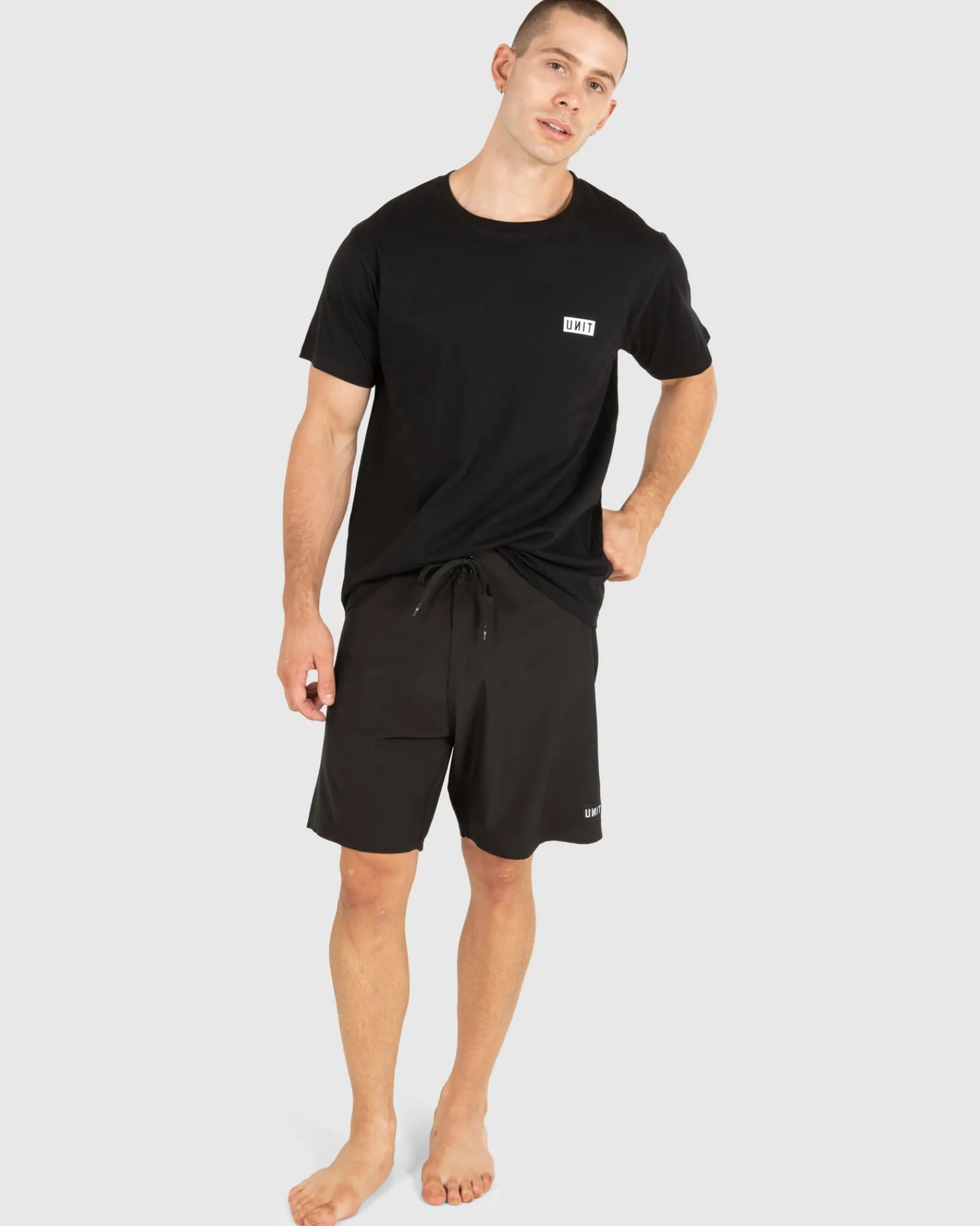 Unit Clothing UNIT Mens Ace Boardshorts BLACK Discount