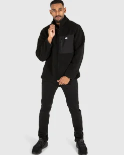 Unit Clothing UNIT Mens District Zip Thru Jacket BLACK Online