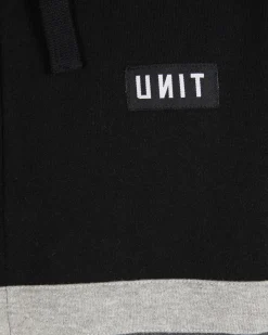Unit Clothing UNIT Mens Empire Zip Thru Hoodie BLACK Cheap