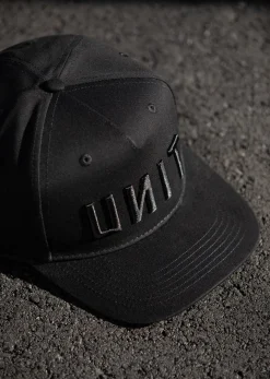 Unit Clothing UNIT Mens Frontline Snapback Cap BLACK Cheap