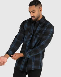 Unit Clothing UNIT Mens Newtown Flannel Shirt Cheap