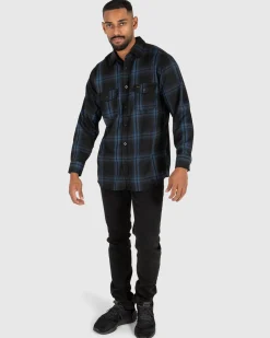 Unit Clothing UNIT Mens Newtown Flannel Shirt Cheap