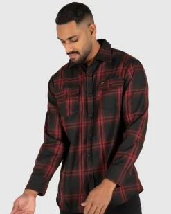 Unit Clothing UNIT Mens Newtown Flannel Shirt Cheap