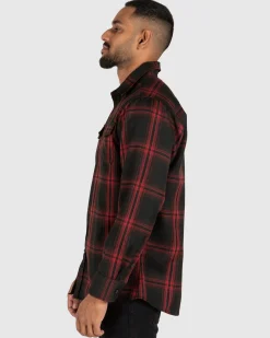 Unit Clothing UNIT Mens Newtown Flannel Shirt Cheap