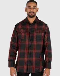 Unit Clothing UNIT Mens Newtown Flannel Shirt Cheap