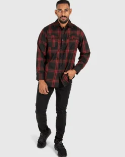 Unit Clothing UNIT Mens Newtown Flannel Shirt Cheap