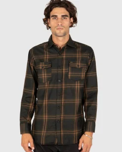 Unit Clothing UNIT Mens Newtown Flannel Shirt Cheap
