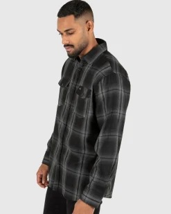 Unit Clothing UNIT Mens Newtown Flannel Shirt Cheap
