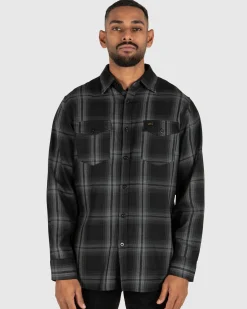 Unit Clothing UNIT Mens Newtown Flannel Shirt Cheap