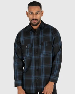 Unit Clothing UNIT Mens Newtown Flannel Shirt Cheap