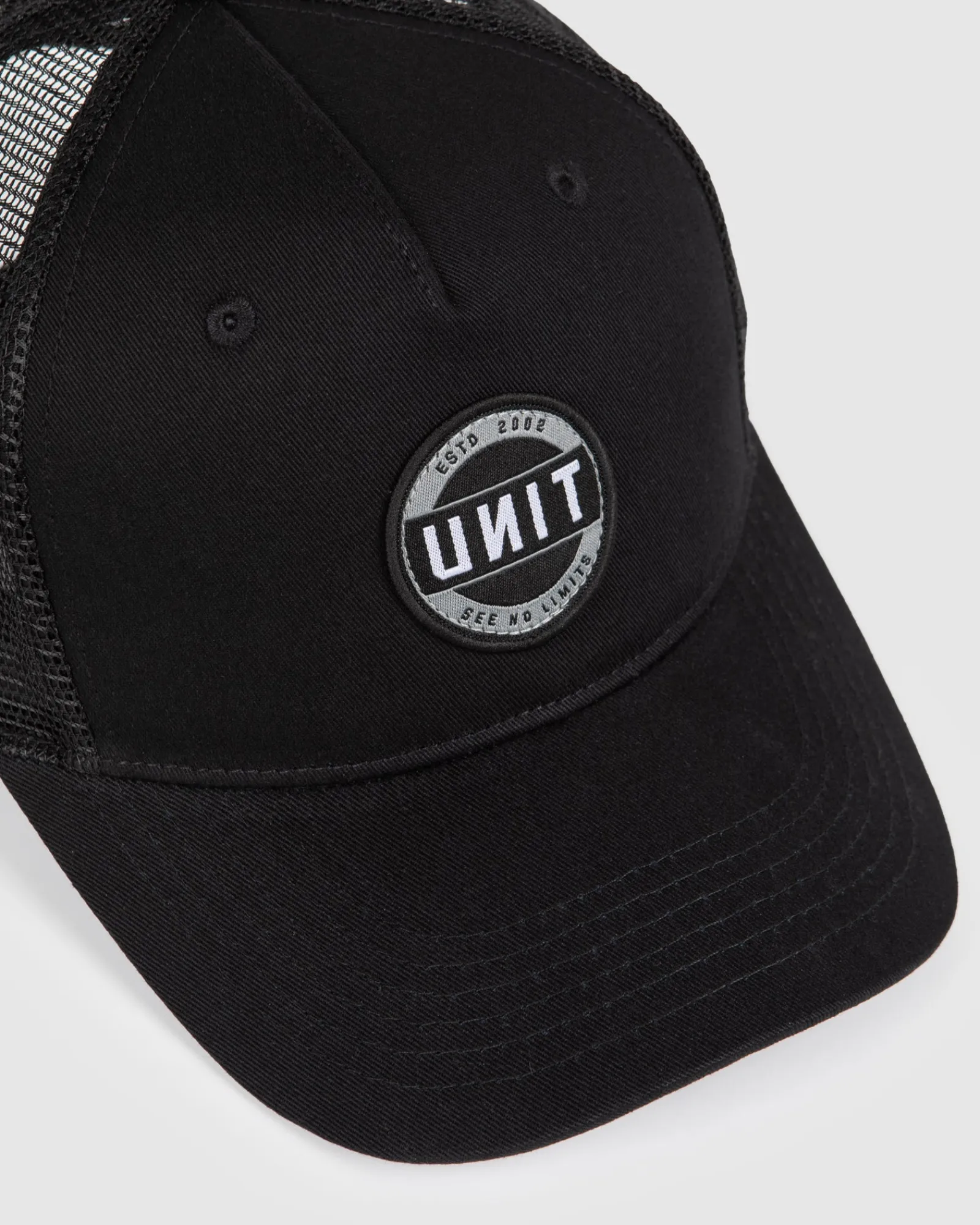 Unit Clothing UNIT Mens Patch Headwear - Trucker Cap BLACK Flash Sale