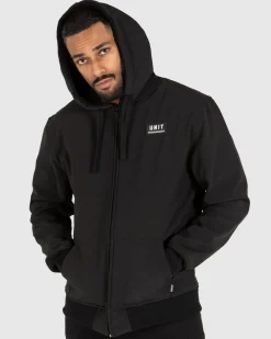 Unit Clothing UNIT Mens Sigma Jacket - Sherpa Lined BLACK Shop