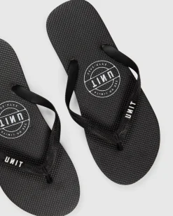 Unit Clothing UNIT Mens Stamp Flip Flops Clearance