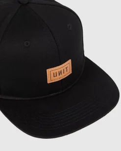 Unit Clothing UNIT Mens Trade Headwear - Snapback Cap BLACK Best