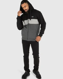 Unit Clothing UNIT Mens Unite Zip Thru Hoodie - Sherpa Lined BLACK Store