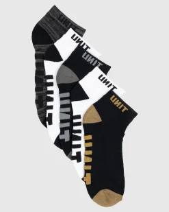 Unit Clothing UNIT Mens Vital Bamboo Socks - 5 Pack MULTI Clearance