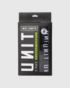 Unit Clothing UNIT Mens Week to Week Bamboo Underwear Trunks - 3 Pack BLACK Best Sale