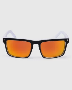 Unit Clothing UNIT Primer Sunglasses - Matte Black White Polarised MB WHITE Best