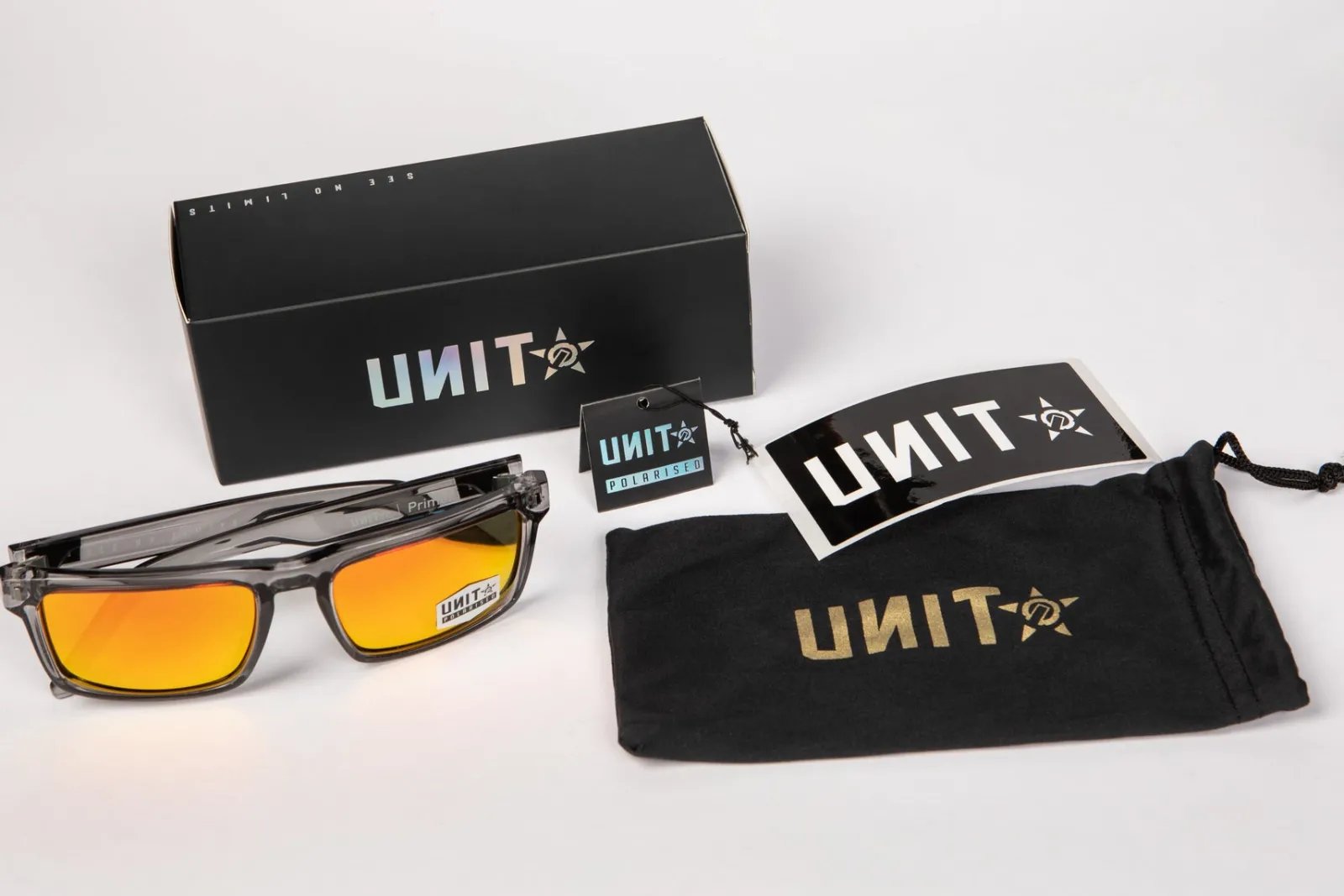Unit Clothing UNIT Primer Sunglasses - Smoke Orange Polarised CRYSTAL SMOKE Discount