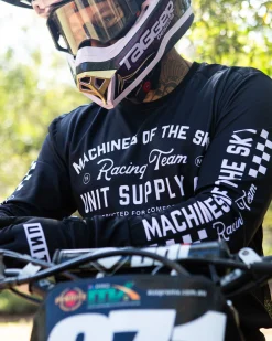 Unit Clothing UNIT Racing Team Mens Riding Jersey BLACK Fashion