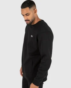 Unit Clothing UNIT Stack Mens Crew Sweater BLACK Cheap