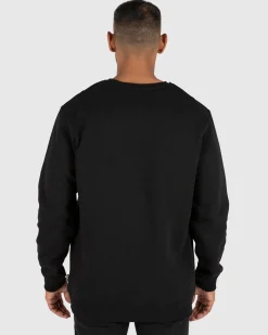 Unit Clothing UNIT Stack Mens Crew Sweater BLACK Cheap