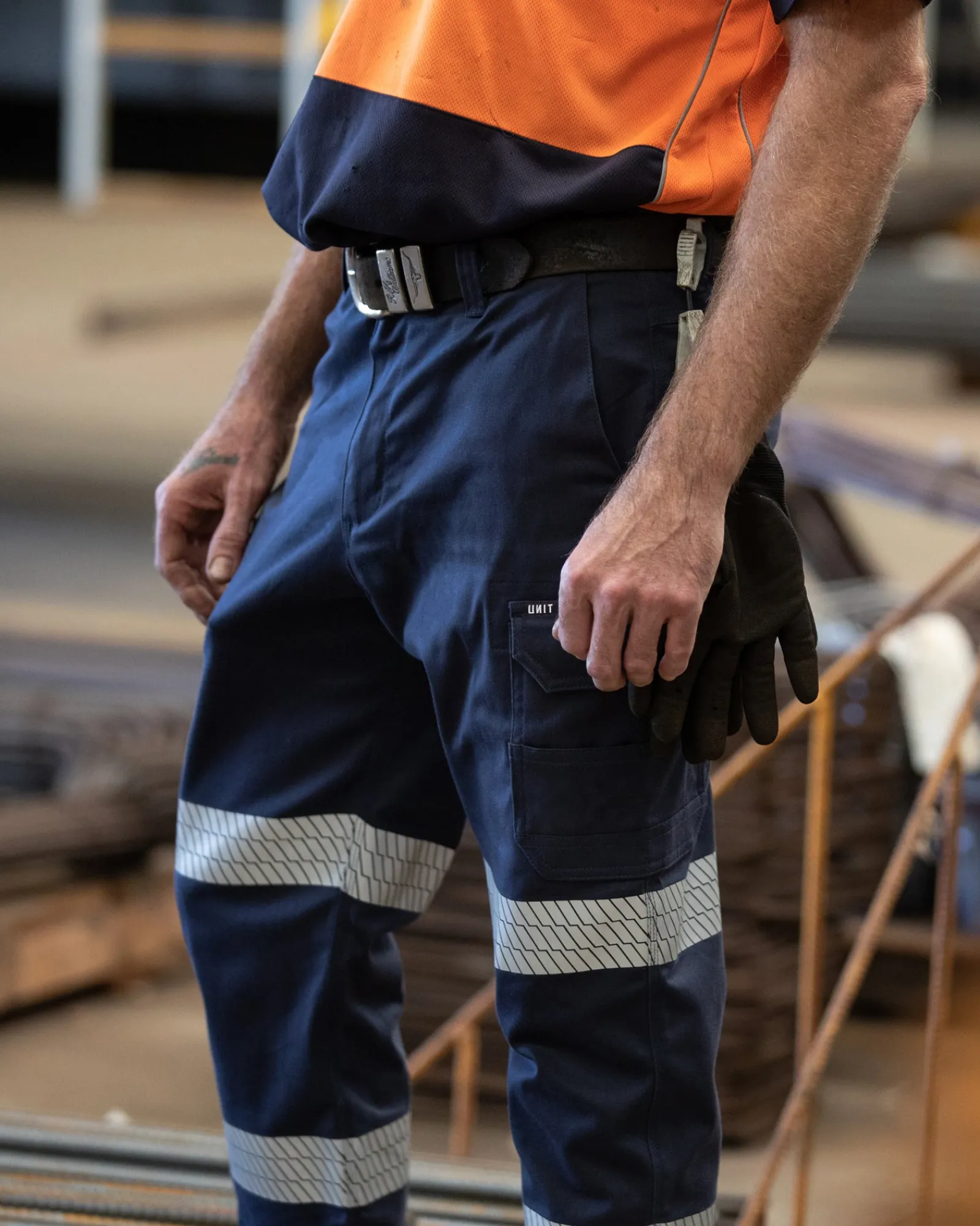 Unit Clothing UNIT Strike Reflective Work Pants NAVY Flash Sale