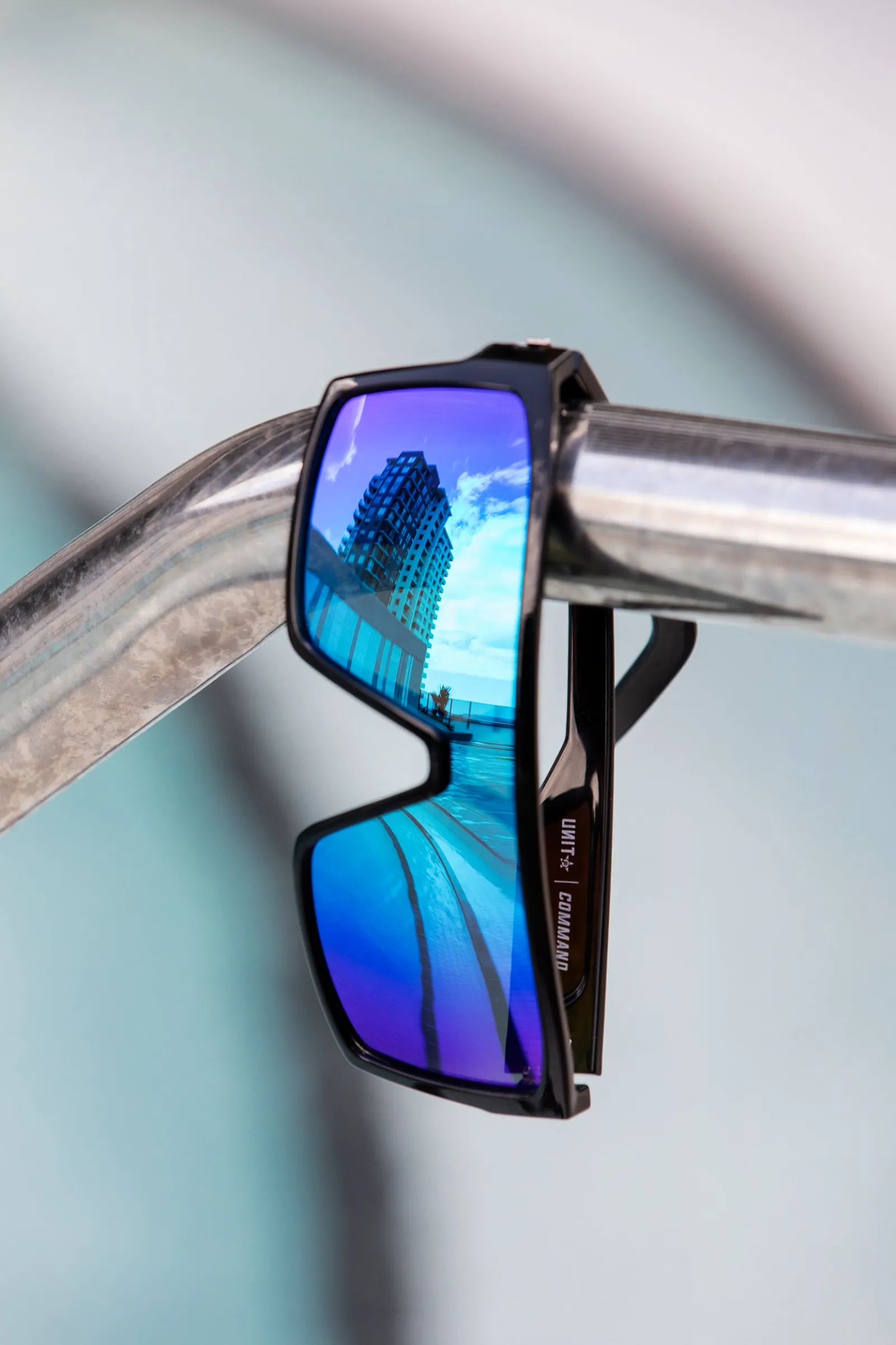 Unit Clothing UNIT Sunglasses Command - Polarised BLACK BLUE New