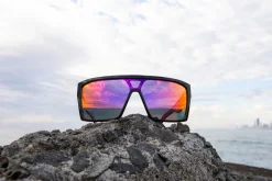 Unit Clothing UNIT Sunglasses Command - Black Purple Polarised BLK PUR ORA Sale