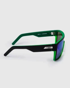 Unit Clothing UNIT Sunglasses Command - Matte Black Green Polarised MB GREEN Online