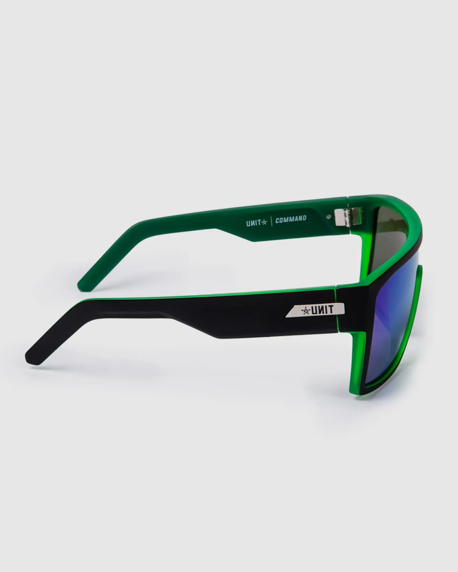 Unit Clothing UNIT Sunglasses Command - Matte Black Green Polarised MB GREEN Online